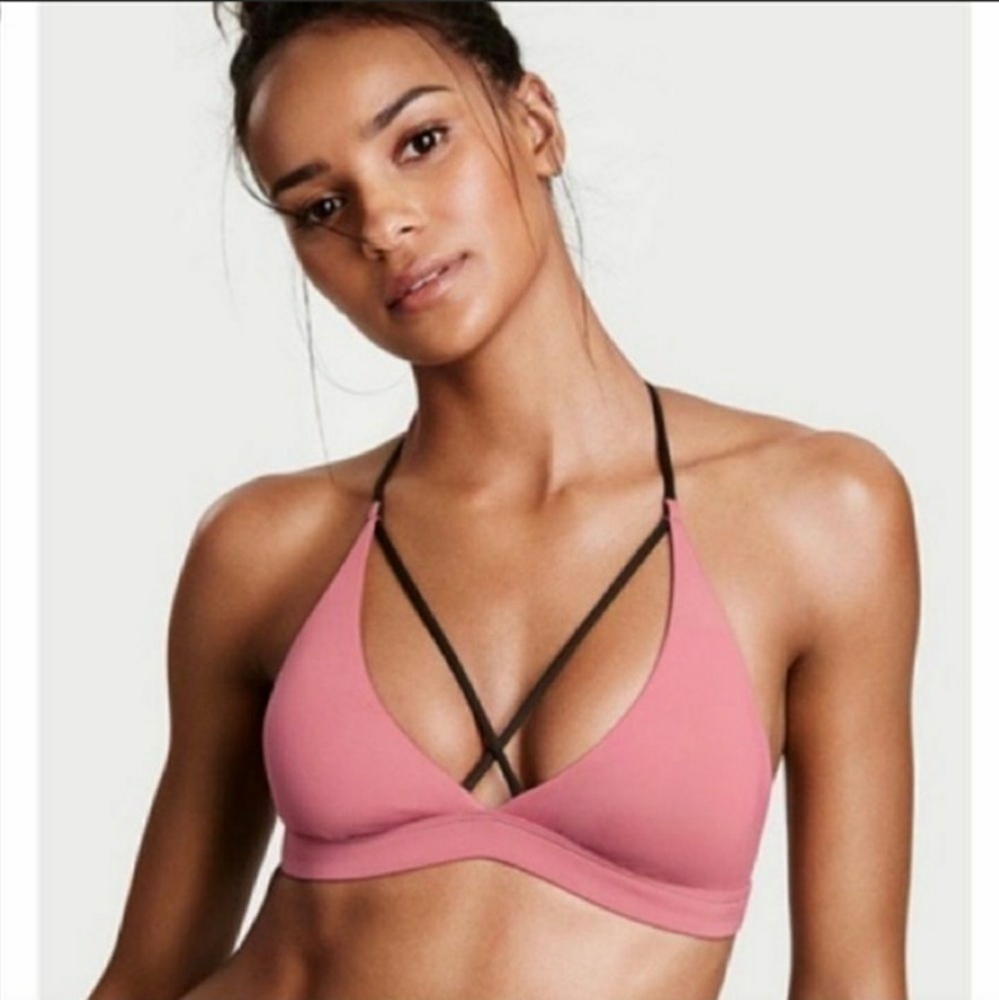 Victoria Secret Sport pink and black size medium bra.